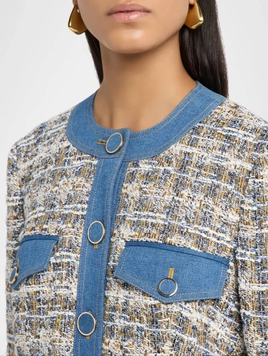 Veronica Beard Ainslie Tailored Tweed Jacket - Picture 3 of 13